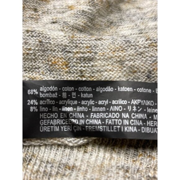 Zara Knit Heather Linen Blend Long Tail Open Cardigan Sweater Size Medium - Picture 9 of 10